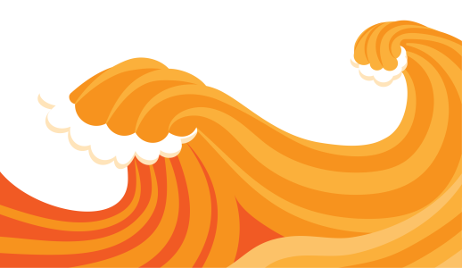 Yellow Orange Waves Clipart
