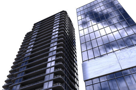 Modern Glass Skyscrapers Clipart