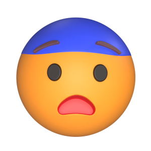 Scared Emoji Blue Headband Clipart