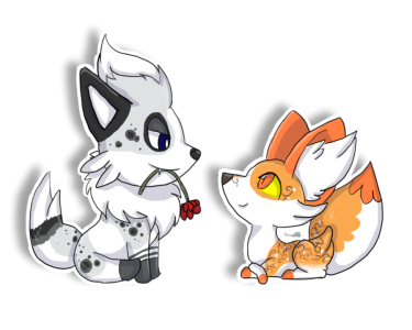 Cute Fox Pups Clipart