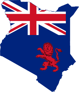 Kenya Map Flag Silhouette Clipart