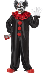 Scary Evil Clown Halloween Costume Clipart