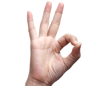 Hand Making OK Sign Gesture Free PNG