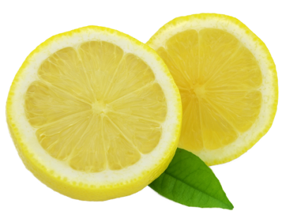 Two Fresh Lemon Slices Clipart