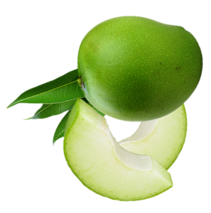 Fresh Green Mango Fruit Slices PNG Image