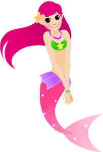 Pink Cute Cartoon Mermaid Clipart