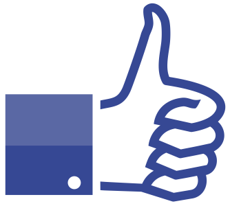 Blue Facebook Like Icon Clipart