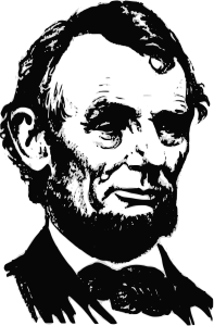 Abraham Lincoln High Contrast Stencil Portrait Free Clipart
