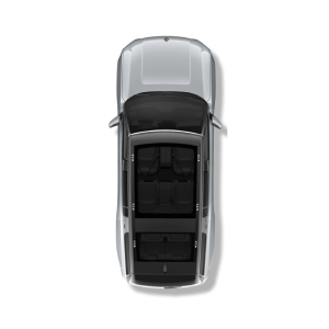 Silver SUV Car Overhead Top View Free PNG