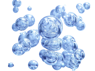 Transparent Blue Water Bubbles and Drops Free Clipart