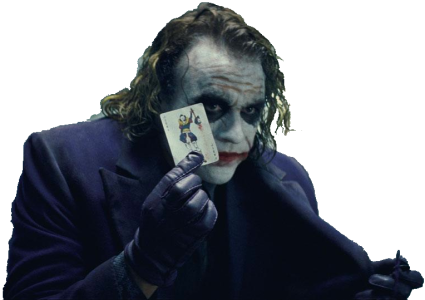 Heath Ledger The Joker Holding Card Free Clipart