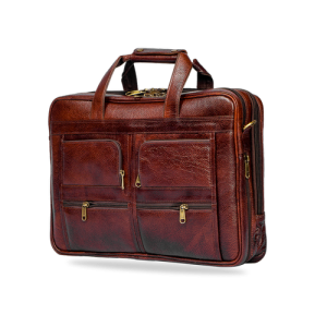 Brown Leather Laptop Briefcase Bag Free Download PNG