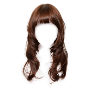 Long Brown Hair Wig Haircut Clipart