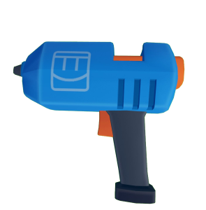Blue and Orange Toy Gadget Gun Free PNG