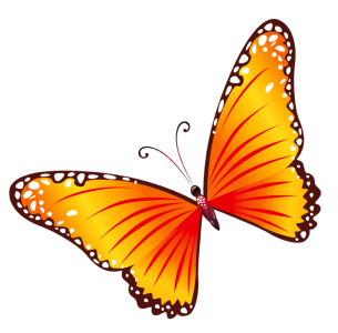 Orange Monarch Butterfly Clipart