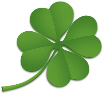 Green Four Leaf Clover Luck Free PNG