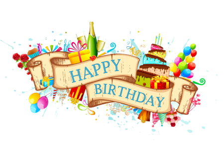 Birthday Text PNG – Festive & Stylish Transparent Lettering Download