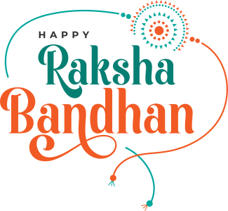 Happy Raksha Bandhan PNG Text – Rakhi Festival Typography