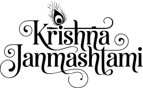 Krishna Janmashtami Text PNG – Transparent Festival Typography