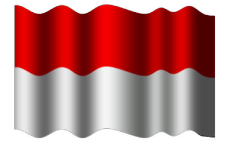 Indonesian Flag Clipart PNG – Red and White Banner Graphic