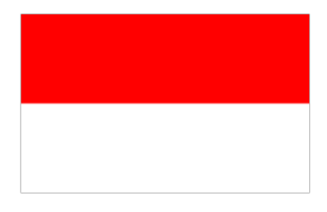 Indonesian Flag Clipart PNG – Red and White Banner Graphic