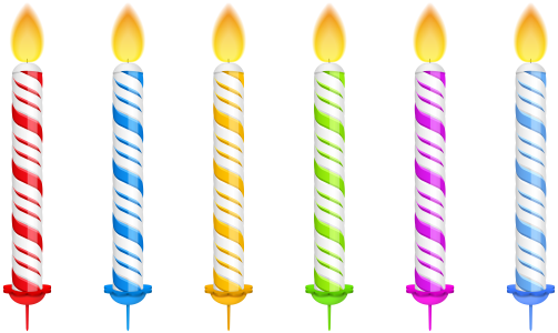 Colorful Birthday Candles PNG Free Download