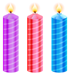 Colorful Birthday Candles PNG Free Download