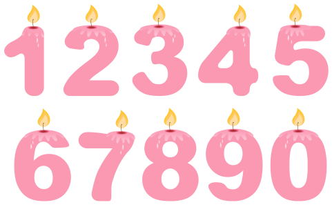 Colorful Birthday Candles PNG Free Download