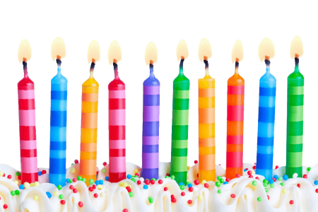 Colorful Birthday Candles PNG Free Download