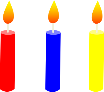 Colorful Birthday Candles PNG Free Download