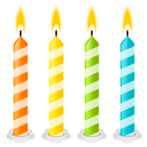 Colorful Birthday Candles PNG Free Download