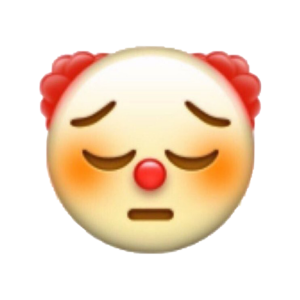 Clown Face Emoji PNG Transparent