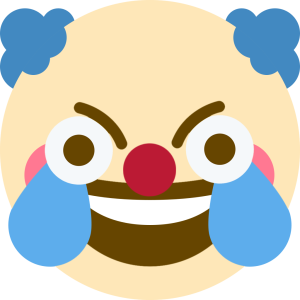 Clown Face Emoji PNG Transparent