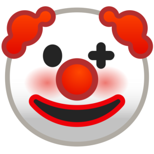 Clown Face Emoji PNG Transparent