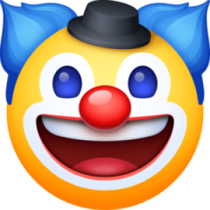 Clown Face Emoji PNG Transparent