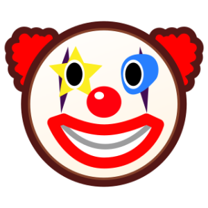 Clown Face Emoji PNG Transparent