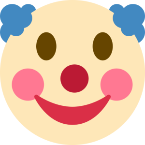 Clown Face Emoji PNG Transparent