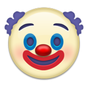 Clown Face Emoji PNG Transparent