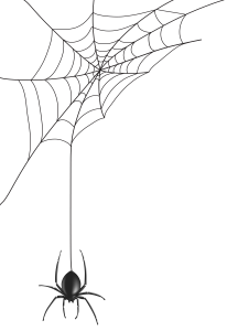 Spider web for Halloween. Halloween cobweb, frames and borders, scary elements for decoration
