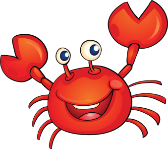 Red Crab Cartoon Clipart PNG