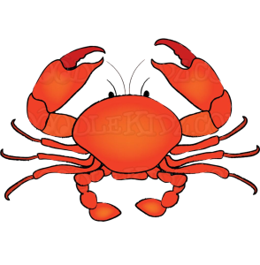 Red Crab Cartoon Clipart PNG