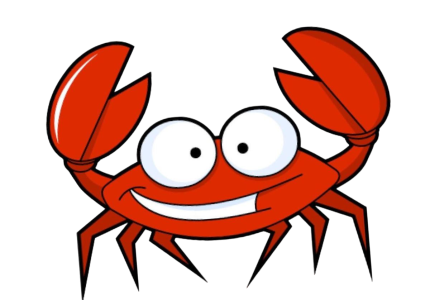 Red Crab Cartoon Clipart PNG