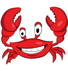 Red Crab Cartoon Clipart PNG