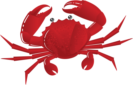 Red Crab Cartoon Clipart PNG