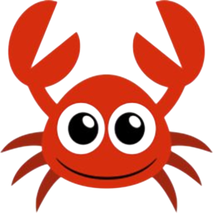 Red Crab Cartoon Clipart PNG