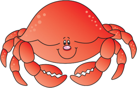 Red Crab Cartoon Clipart PNG
