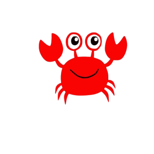 Red Crab Cartoon Clipart PNG
