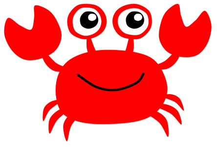 Red Crab Cartoon Clipart PNG